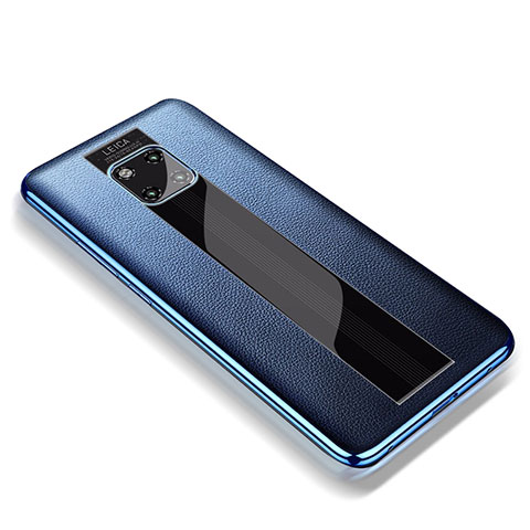 Custodia Silicone Morbida In Pelle Cover per Huawei Mate 20 RS Blu