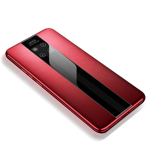 Custodia Silicone Morbida In Pelle Cover per Huawei Mate 20 RS Rosso