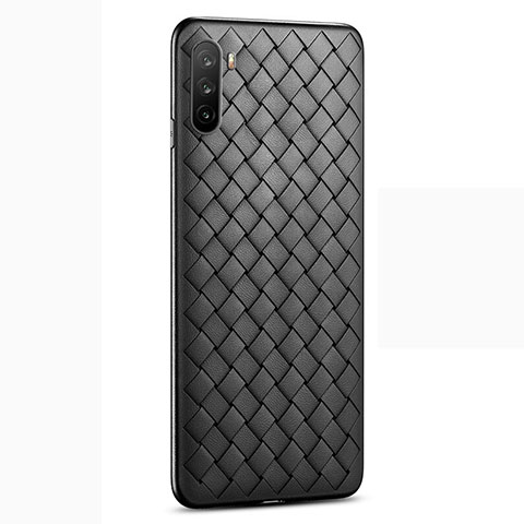 Custodia Silicone Morbida In Pelle Cover per Huawei Mate 40 Lite 5G Nero