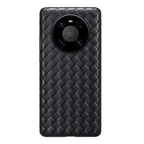 Custodia Silicone Morbida In Pelle Cover per Huawei Mate 40 Pro Nero