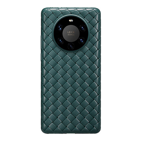 Custodia Silicone Morbida In Pelle Cover per Huawei Mate 40 Pro+ Plus Verde Notte