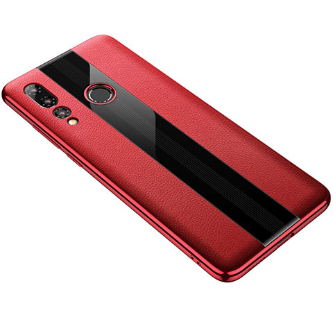 Custodia Silicone Morbida In Pelle Cover per Huawei Nova 4 Rosso