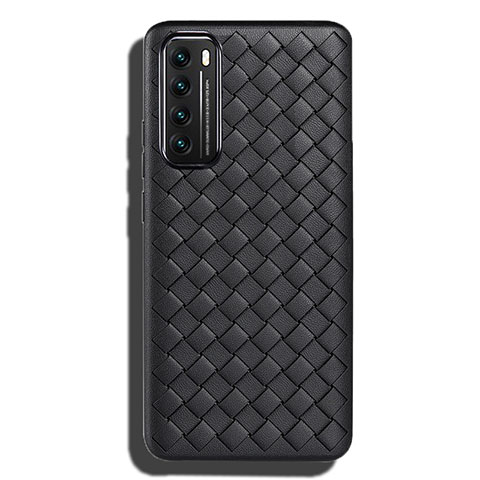 Custodia Silicone Morbida In Pelle Cover per Huawei Nova 7 5G Nero