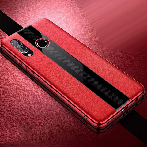 Custodia Silicone Morbida In Pelle Cover per Huawei P30 Lite New Edition Rosso
