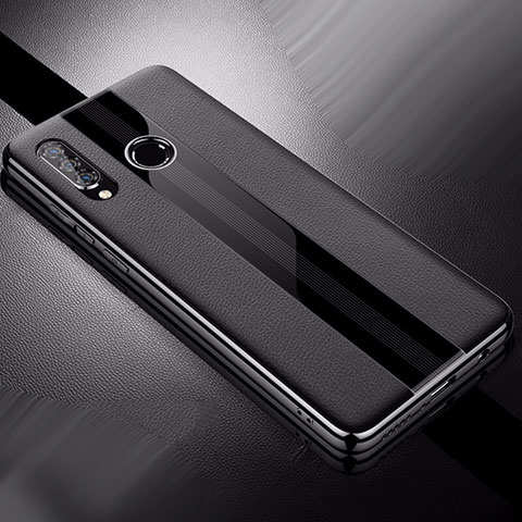 Custodia Silicone Morbida In Pelle Cover per Huawei P30 Lite XL Nero