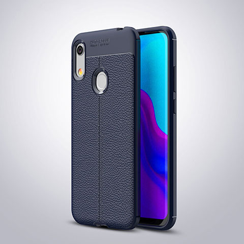 Custodia Silicone Morbida In Pelle Cover per Huawei Y6 Pro (2019) Blu