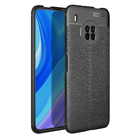 Custodia Silicone Morbida In Pelle Cover per Huawei Y9a Nero