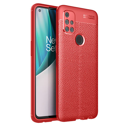 Custodia Silicone Morbida In Pelle Cover per OnePlus Nord N10 5G Rosso