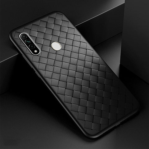 Custodia Silicone Morbida In Pelle Cover per Oppo A31 Nero