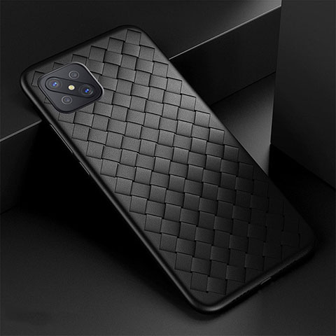 Custodia Silicone Morbida In Pelle Cover per Oppo Reno4 Z 5G Nero