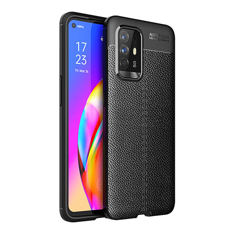 Custodia Silicone Morbida In Pelle Cover per Oppo Reno5 Z 5G Nero