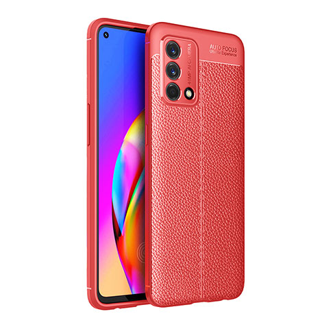 Custodia Silicone Morbida In Pelle Cover per Oppo Reno6 Lite Rosso