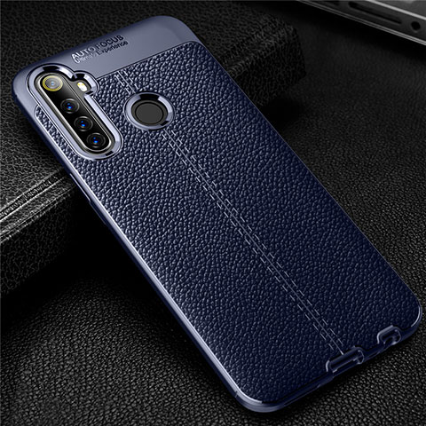 Custodia Silicone Morbida In Pelle Cover per Realme 6i Blu