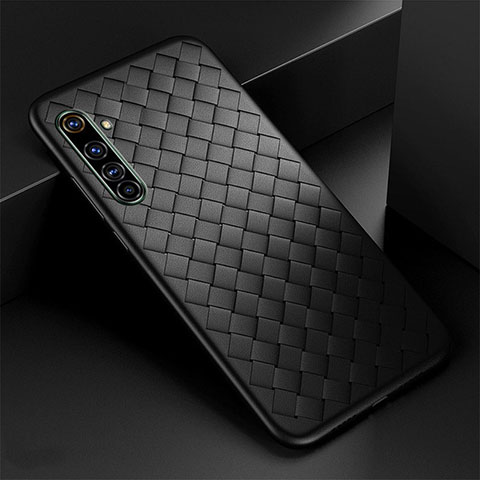 Custodia Silicone Morbida In Pelle Cover per Realme X50 Pro 5G Nero