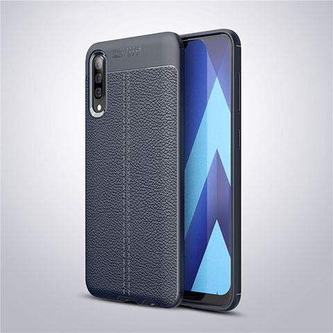Custodia Silicone Morbida In Pelle Cover per Samsung Galaxy A30S Blu