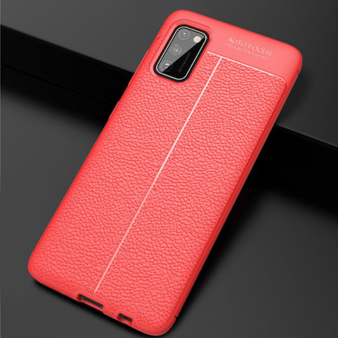 Custodia Silicone Morbida In Pelle Cover per Samsung Galaxy A41 Rosso