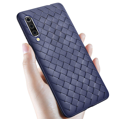 Custodia Silicone Morbida In Pelle Cover per Samsung Galaxy A70 Blu