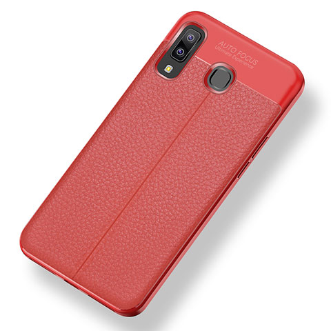 Custodia Silicone Morbida In Pelle Cover per Samsung Galaxy A9 Star SM-G8850 Rosso