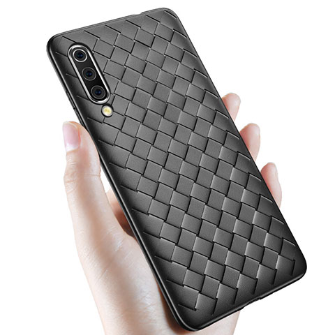 Custodia Silicone Morbida In Pelle Cover per Samsung Galaxy A90 5G Nero