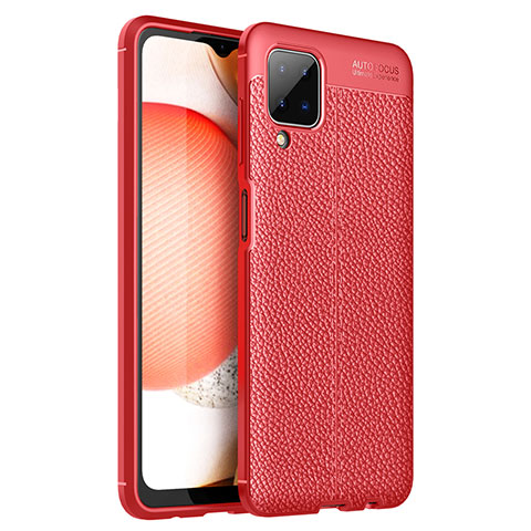 Custodia Silicone Morbida In Pelle Cover per Samsung Galaxy M12 Rosso
