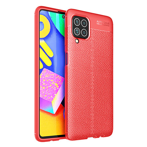 Custodia Silicone Morbida In Pelle Cover per Samsung Galaxy M62 4G Rosso