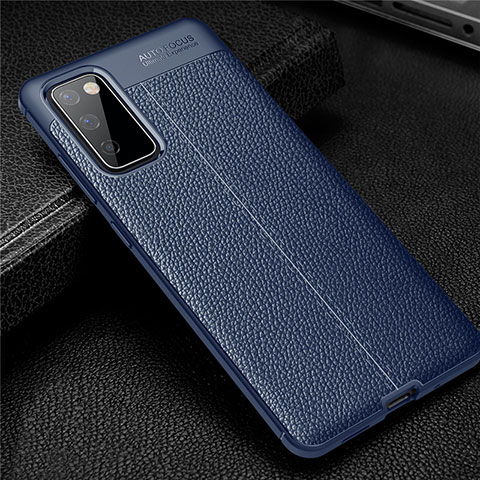 Custodia Silicone Morbida In Pelle Cover per Samsung Galaxy S20 FE 5G Blu