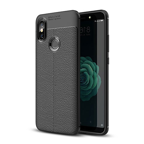 Custodia Silicone Morbida In Pelle Cover per Xiaomi Mi 6X Nero