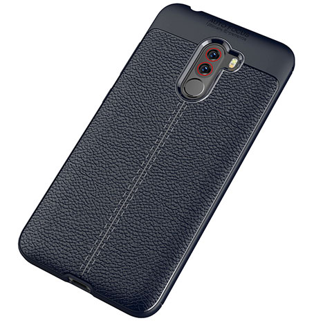 Custodia Silicone Morbida In Pelle Cover per Xiaomi Pocophone F1 Blu