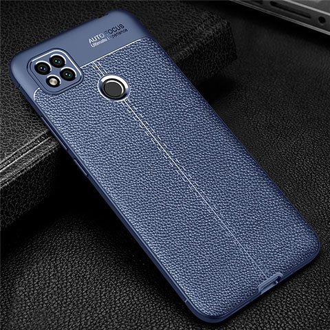 Custodia Silicone Morbida In Pelle Cover per Xiaomi Redmi 9C NFC Blu