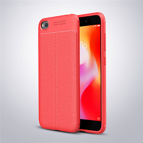 Custodia Silicone Morbida In Pelle Cover per Xiaomi Redmi Go Rosso