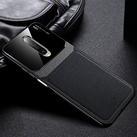 Custodia Silicone Morbida In Pelle Cover per Xiaomi Redmi K30 5G Nero