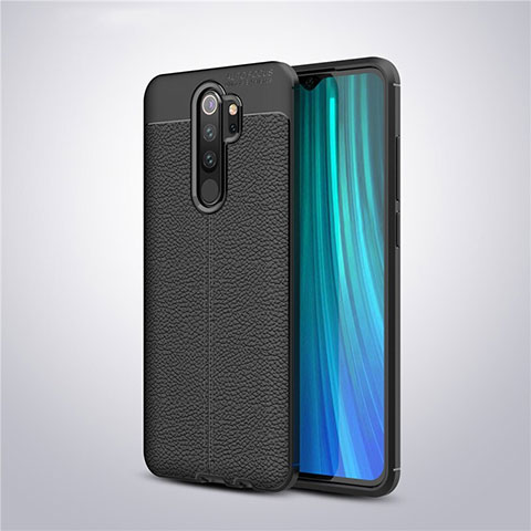 Custodia Silicone Morbida In Pelle Cover per Xiaomi Redmi Note 8 Pro Nero