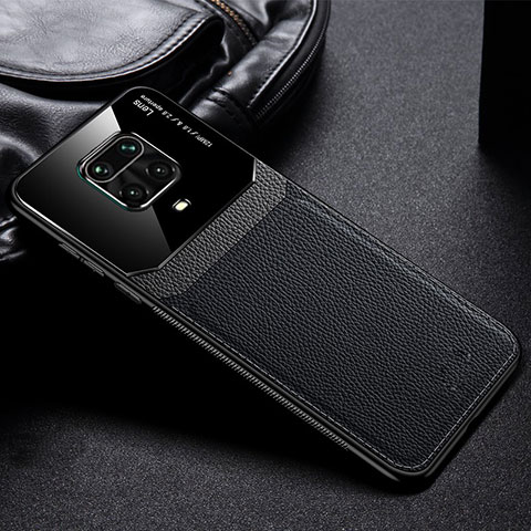 Custodia Silicone Morbida In Pelle Cover per Xiaomi Redmi Note 9 Pro Nero