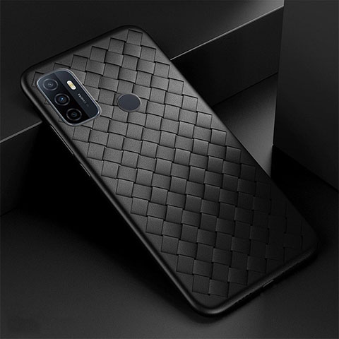 Custodia Silicone Morbida In Pelle Cover S01 per Oppo A33 Nero