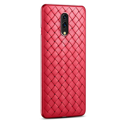 Custodia Silicone Morbida In Pelle Cover S01 per Oppo K3 Rosso