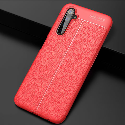 Custodia Silicone Morbida In Pelle Cover S01 per Realme 6 Pro Rosso