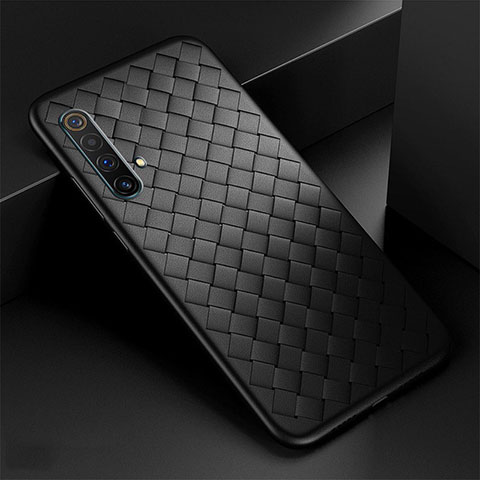 Custodia Silicone Morbida In Pelle Cover S01 per Realme X50 5G Nero