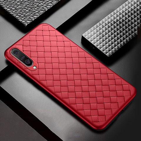 Custodia Silicone Morbida In Pelle Cover S01 per Samsung Galaxy A50 Rosso