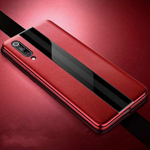 Custodia Silicone Morbida In Pelle Cover S01 per Xiaomi Mi 9 Rosso