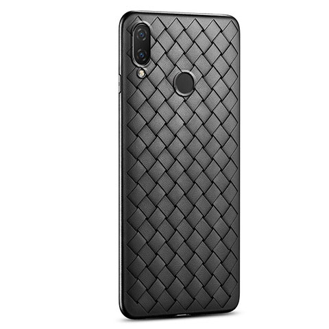 Custodia Silicone Morbida In Pelle Cover S01 per Xiaomi Redmi Note 7 Nero