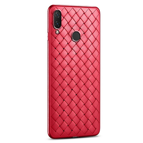 Custodia Silicone Morbida In Pelle Cover S01 per Xiaomi Redmi Note 7 Rosso
