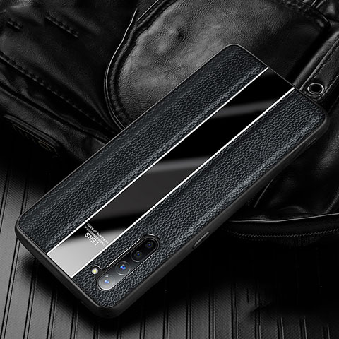 Custodia Silicone Morbida In Pelle Cover S02 per Oppo K7 5G Nero