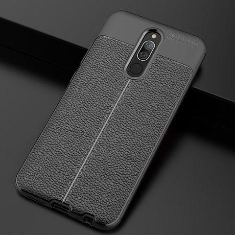 Custodia Silicone Morbida In Pelle Cover S02 per Xiaomi Redmi 8 Nero