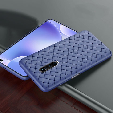 Custodia Silicone Morbida In Pelle Cover S03 per Xiaomi Redmi K30i 5G Blu
