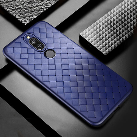 Custodia Silicone Morbida In Pelle Cover S04 per Huawei G10 Blu