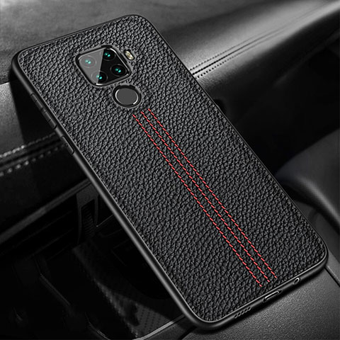 Custodia Silicone Morbida In Pelle Cover S04 per Huawei Nova 5i Pro Nero