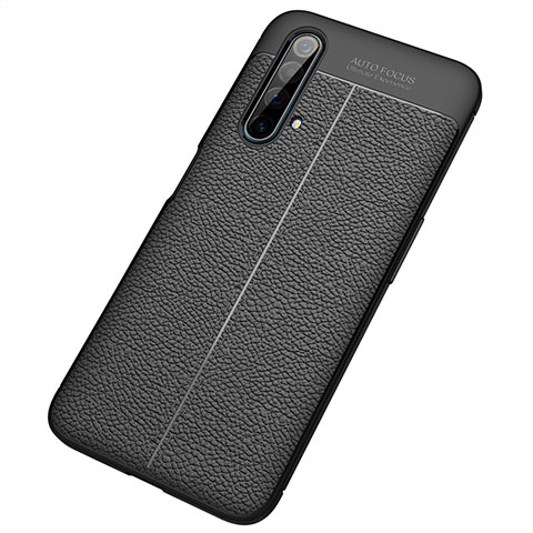 Custodia Silicone Morbida In Pelle Cover S04 per Realme X50 5G Nero