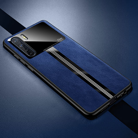 Custodia Silicone Morbida In Pelle Cover S05 per Oppo A91 Blu