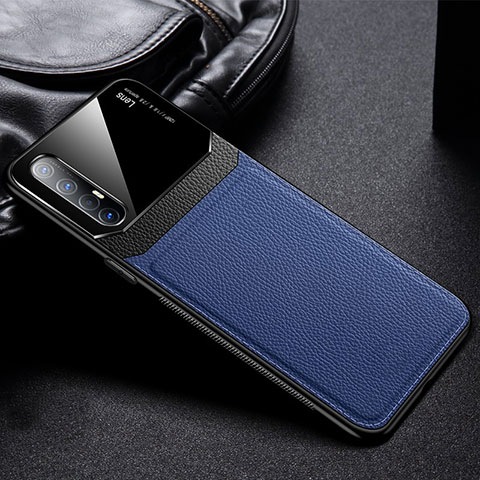 Custodia Silicone Morbida In Pelle Cover S05 per Oppo Find X2 Neo Blu