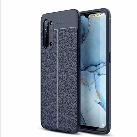 Custodia Silicone Morbida In Pelle Cover S05 per Oppo K7 5G Blu